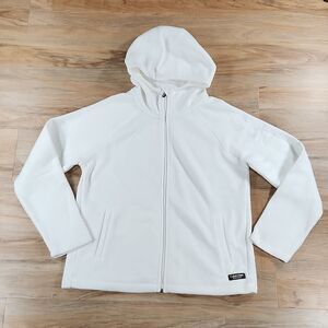🔸️🔺️NWT Calvin Klein Performance Ivory Zippered Hooded Fleece Jacket XLarge